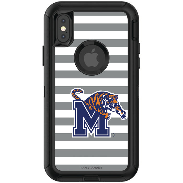 OtterBox Black Phone case with Memphis Tigers Tide Primary Logo and Striped Design