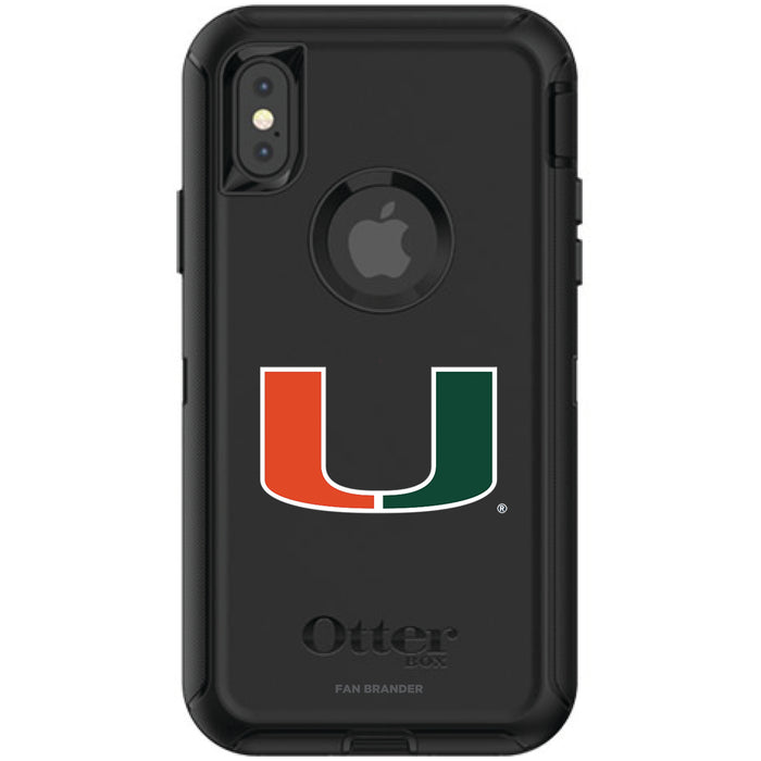 OtterBox Black Phone case with Miami Hurricanes Primary Logo