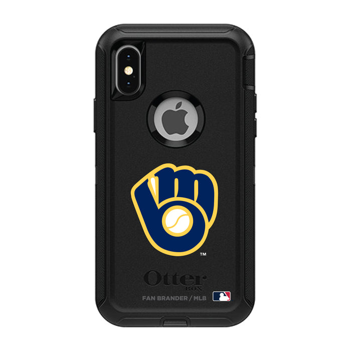 OtterBox Black Phone case with Milwaukee Brewers Secondary Logo