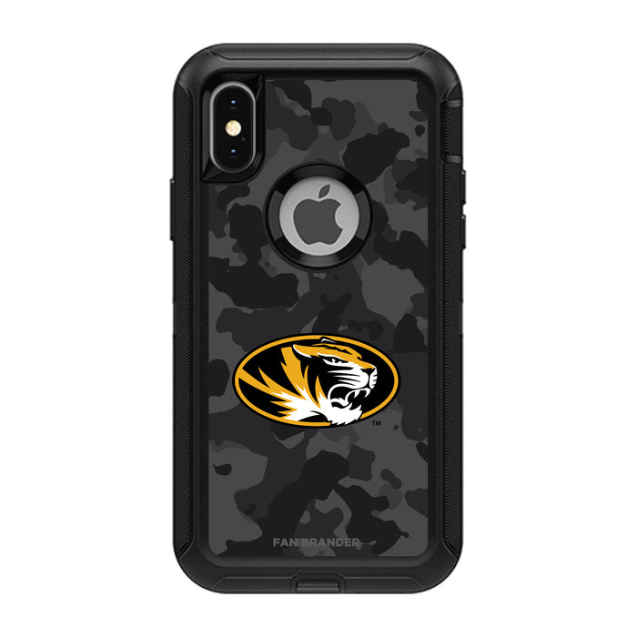 OtterBox Black Phone case with Missouri Tigers Urban Camo Background