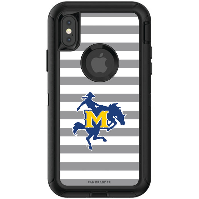 OtterBox Black Phone case with McNeese State Cowboys Tide Primary Logo and Striped Design