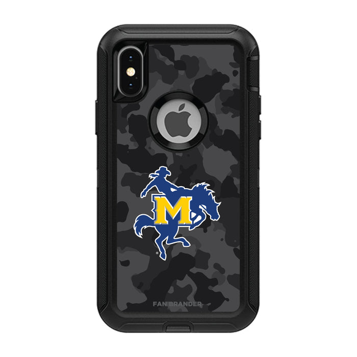 OtterBox Black Phone case with McNeese State Cowboys Urban Camo Background