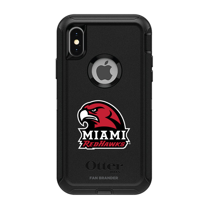 OtterBox Black Phone case with Miami University RedHawks Secondary Logo