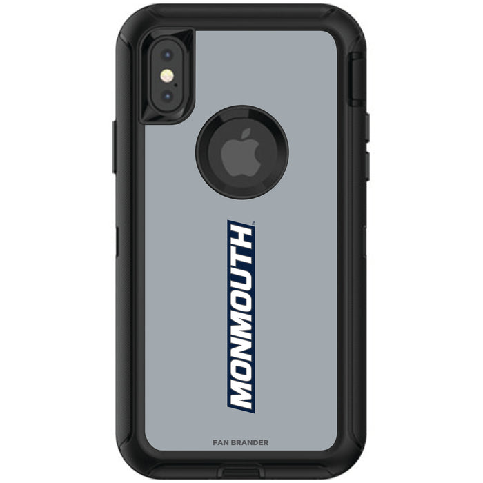 OtterBox Black Phone case with Monmouth Hawks Wordmark Design