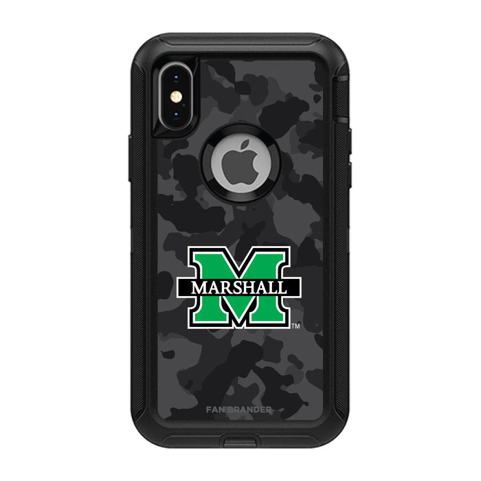 OtterBox Black Phone case with Marshall Thundering Herd Urban Camo Background