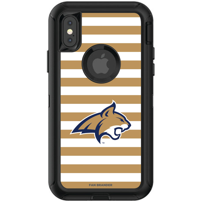 OtterBox Black Phone case with Montana State Bobcats Tide Primary Logo and Striped Design