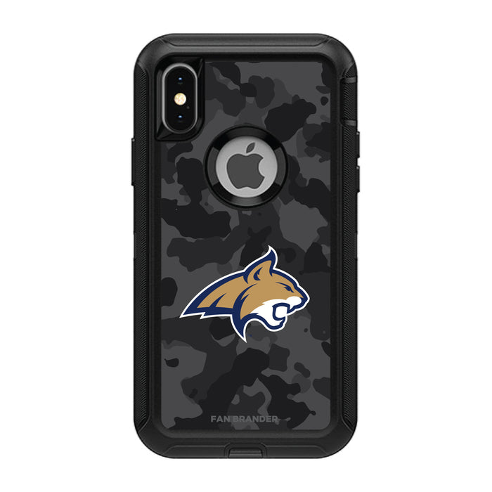 OtterBox Black Phone case with Montana State Bobcats Urban Camo Background