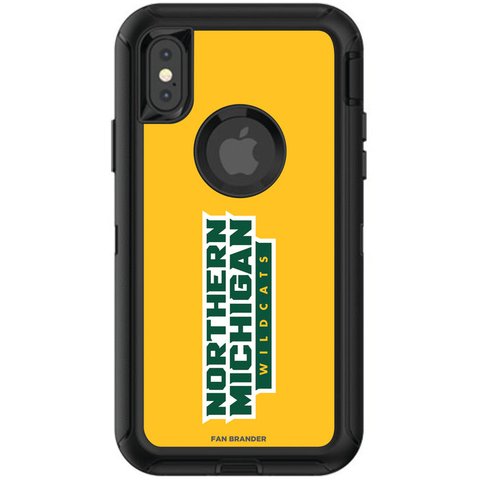 OtterBox Black Phone case with Northern Michigan University Wildcats Wordmark Design