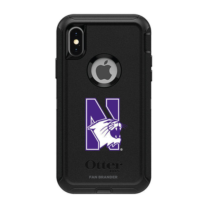 OtterBox Black Phone case with Northwestern Wildcats Secondary Logo