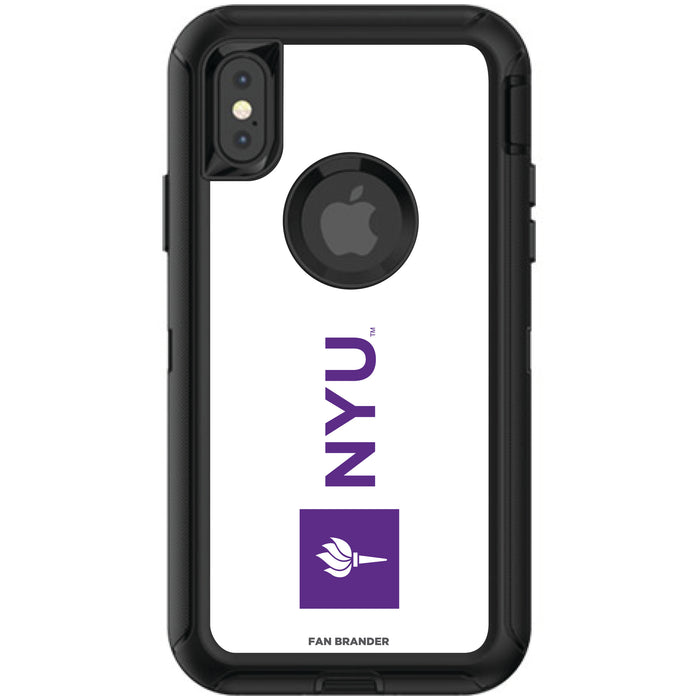 OtterBox Black Phone case with NYU Wordmark Design