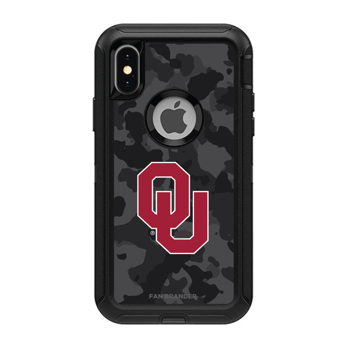 OtterBox Black Phone case with Oklahoma Sooners Urban Camo Background