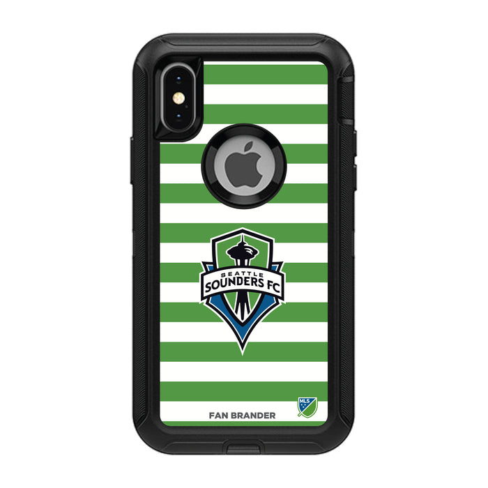 OtterBox Black Phone case with Seatle Sounders Stripes