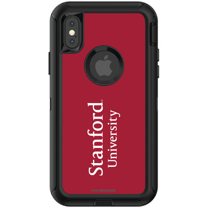 OtterBox Black Phone case with Stanford Cardinal Wordmark Design