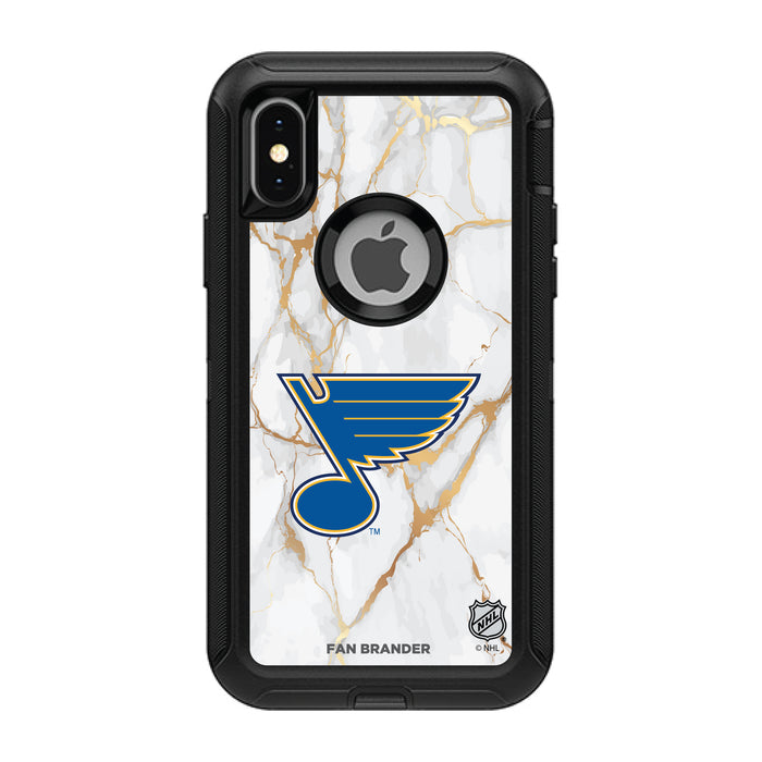 OtterBox Black Phone case with St. Louis Blues White Marble design