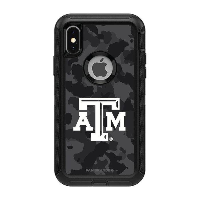 OtterBox Black Phone case with Texas A&M Aggies Urban Camo Background
