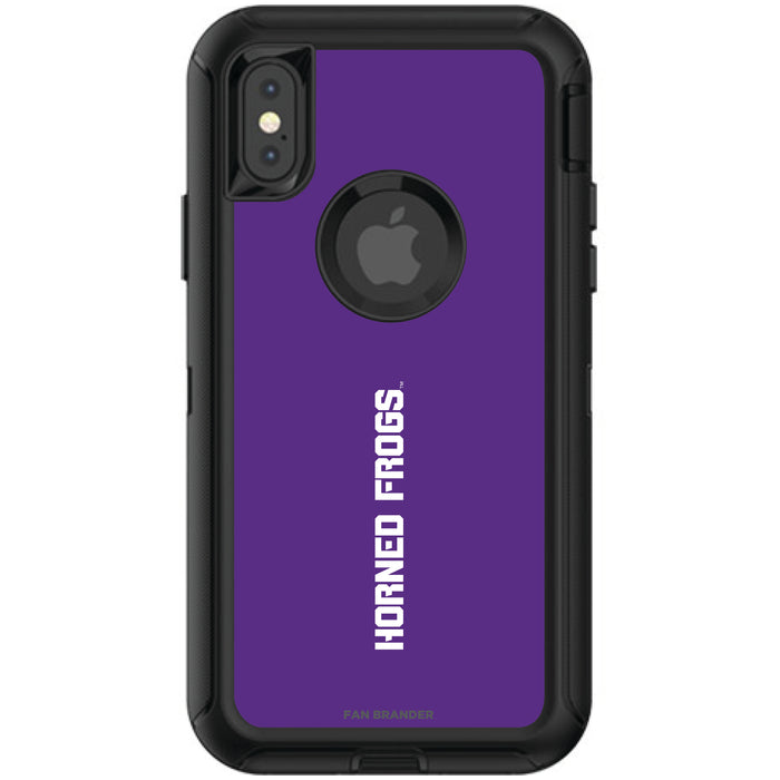 OtterBox Black Phone case with Texas Christian University Horned Frogs Wordmark Design