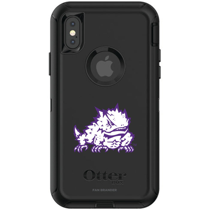 OtterBox Black Phone case with Texas Christian University Horned Frogs Secondary Logo