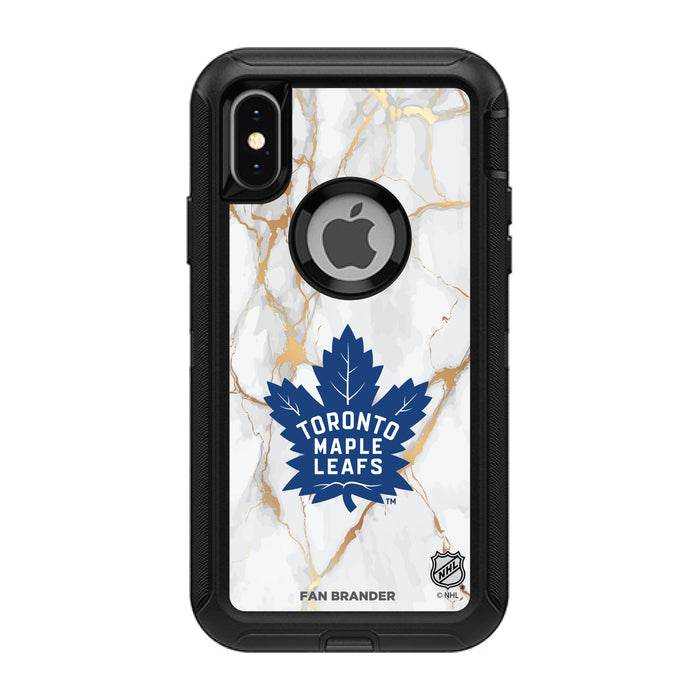 OtterBox Black Phone case with Toronto Maple Leafs White Marble design