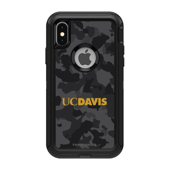 OtterBox Black Phone case with UC Davis Aggies Urban Camo Background