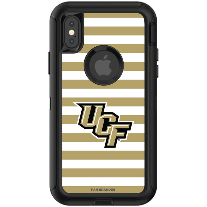 OtterBox Black Phone case with UCF Knights Tide Primary Logo and Striped Design