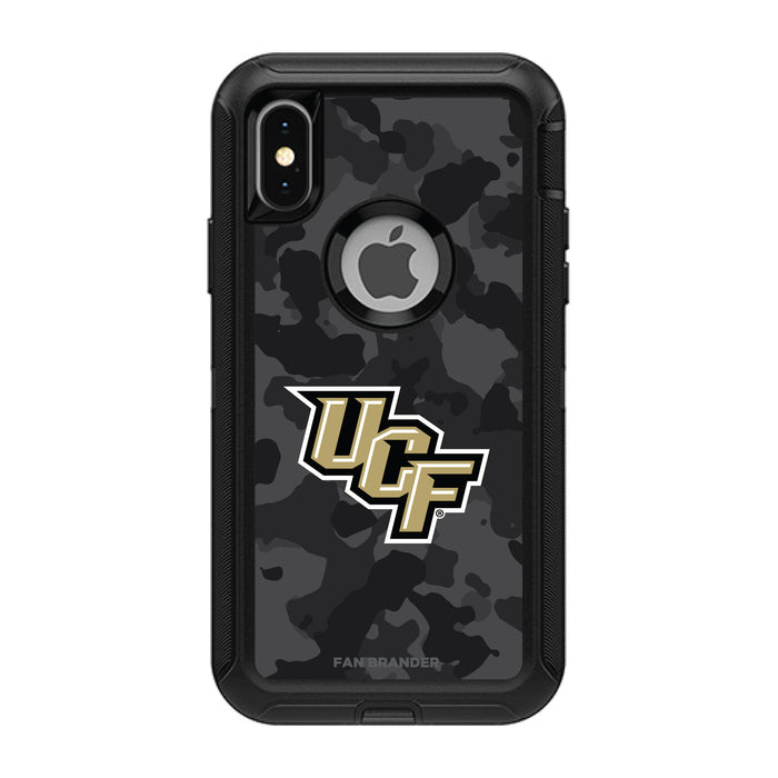 OtterBox Black Phone case with UCF Knights Urban Camo Background