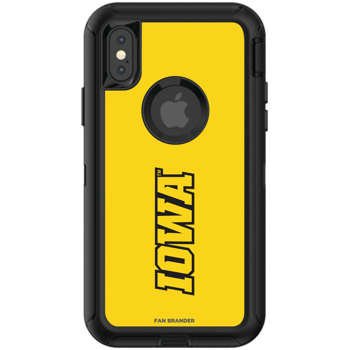 OtterBox Black Phone case with Iowa Hawkeyes Wordmark Design