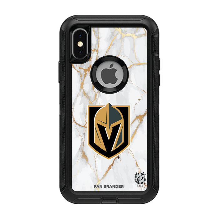 OtterBox Black Phone case with Vegas Golden Knights White Marble design