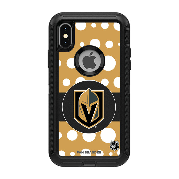 OtterBox Black Phone case with Vegas Golden Knights Polka Dots design