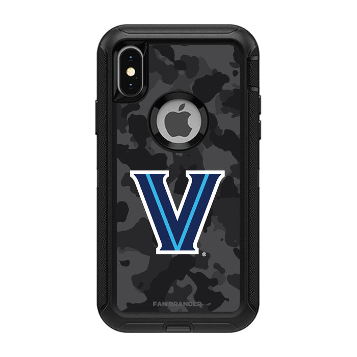 OtterBox Black Phone case with Villanova University Urban Camo Background