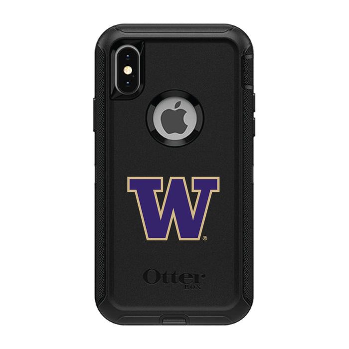 OtterBox Black Phone case with Washington Huskies Primary Logo