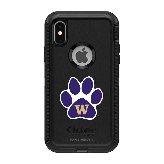 OtterBox Black Phone case with Washington Huskies Secondary Logo