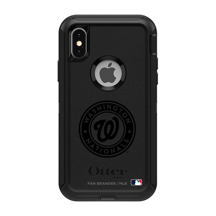 OtterBox Black Phone case with Washington Nationals Primary Logo in Black