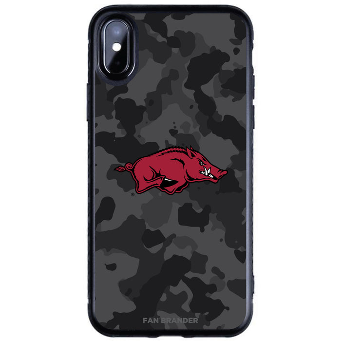 Fan Brander Black Slim Phone case with Arkansas Razorbacks Urban Camo design