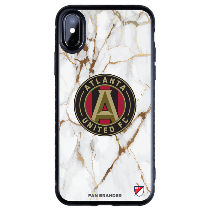 Fan Brander Black Slim Phone case with Atlanta United FC White Marble design