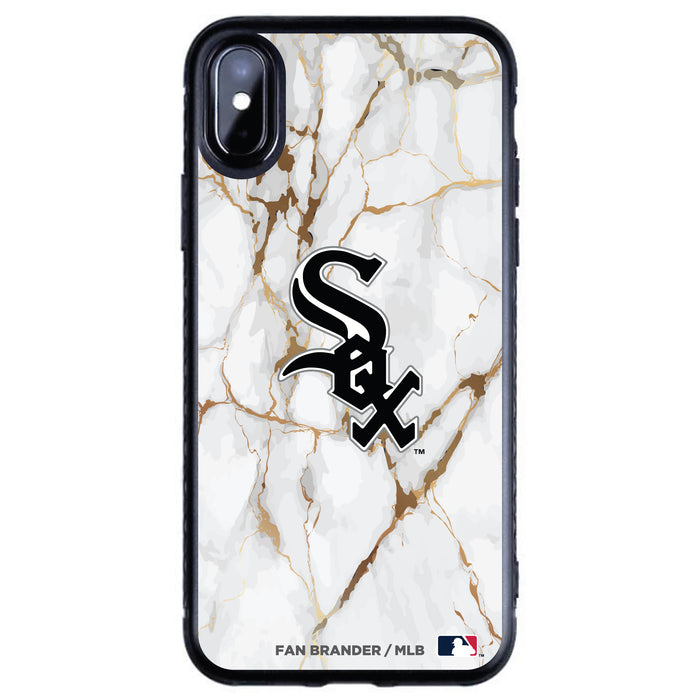 Fan Brander Black Slim Phone case with Chicago White Sox White Marble design