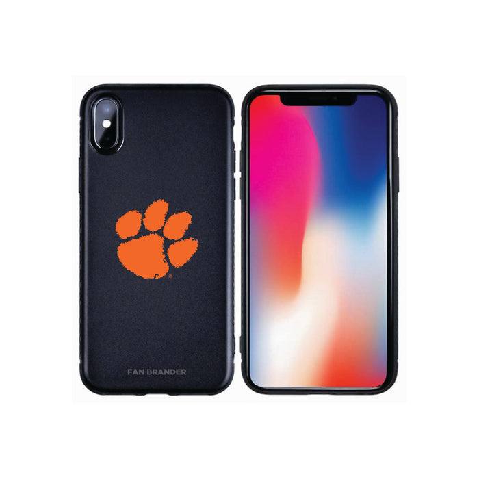 Fan Brander Black Slim Phone case with Clemson Tigers Primary Logo