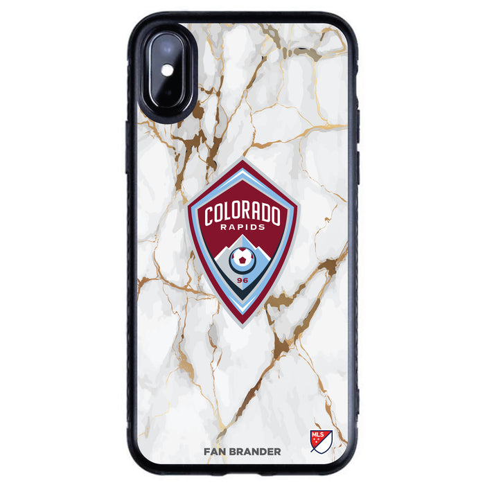 Fan Brander Black Slim Phone case with Colorado Rapids White Marble design