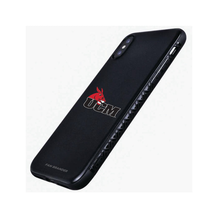 Fan Brander Black Slim Phone case with Central Missouri Mules Primary logo