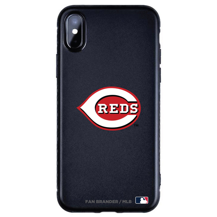 Fan Brander Black Slim Phone case with Cincinnati Reds Primary Logo