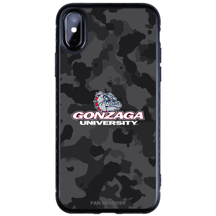 Fan Brander Black Slim Phone case with Gonzaga Bulldogs Urban Camo design