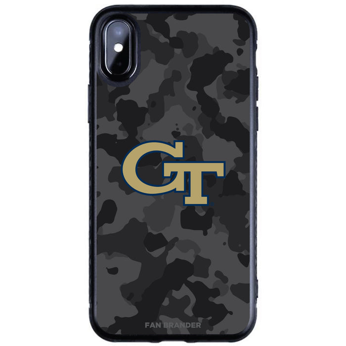 Fan Brander Black Slim Phone case with Georgia Tech Yellow Jackets Urban Camo design