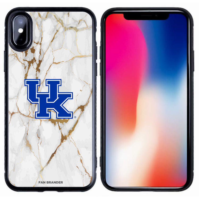 Fan Brander Black Slim Phone case with Kentucky Wildcats White Marble design