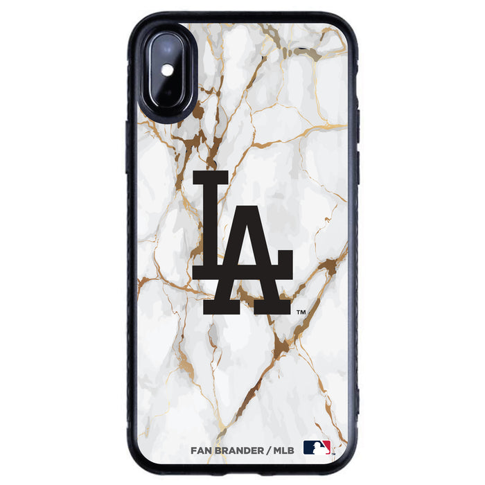 Fan Brander Black Slim Phone case with Los Angeles Dodgers White Marble design
