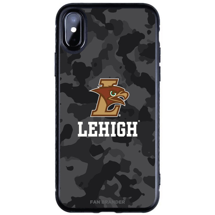 Fan Brander Black Slim Phone case with Lehigh Mountain Hawks Urban Camo design