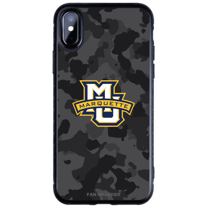 Fan Brander Black Slim Phone case with Marquette Golden Eagles Urban Camo design