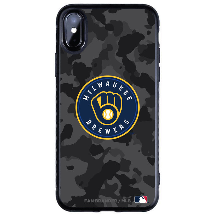 Fan Brander Black Slim Phone case with Milwaukee Brewers Urban Camo design