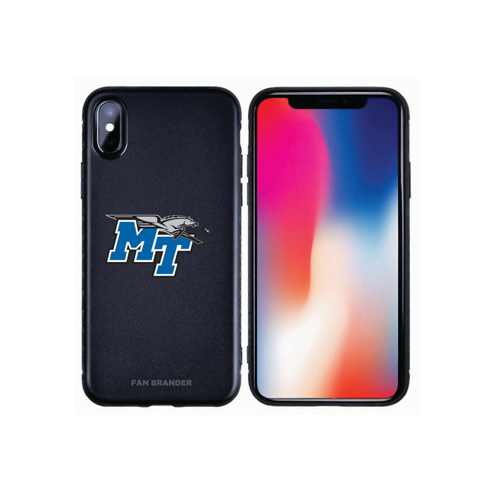 Fan Brander Black Slim Phone case with Middle Tennessee State Blue Raiders Primary logo