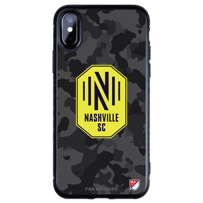 Fan Brander Black Slim Phone case with Nashville SC Urban Camo design