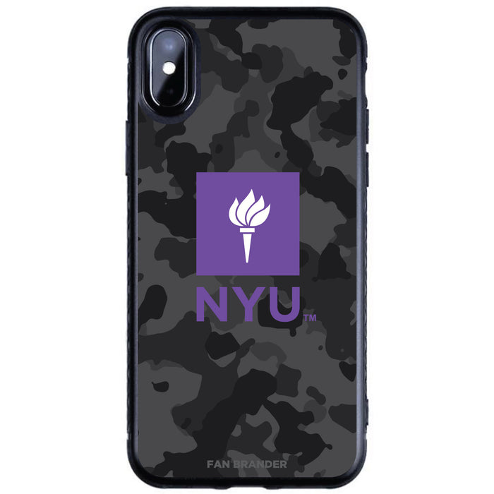 Fan Brander Black Slim Phone case with NYU Urban Camo design