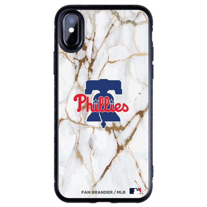 Fan Brander Black Slim Phone case with Philadelphia Phillies White Marble design